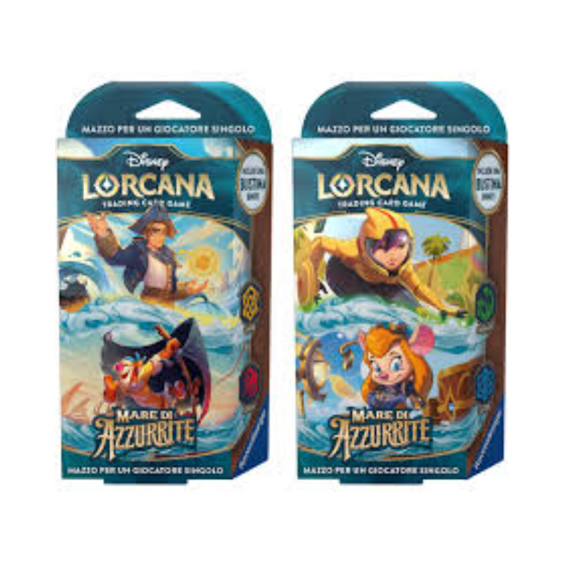 Disney Lorcana Maree di Azzurrite Starter Deck Ambra e Rubino